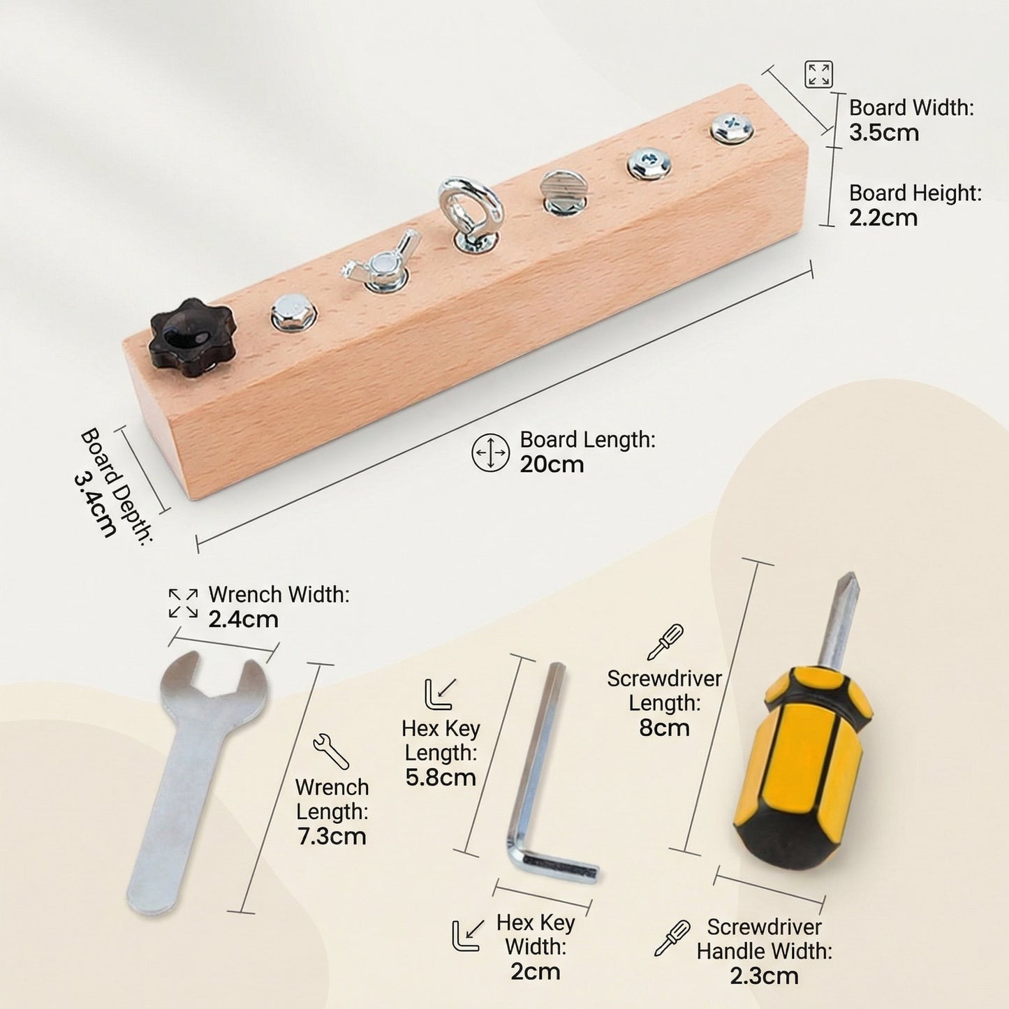 Screwdriver Activity Board for Kids