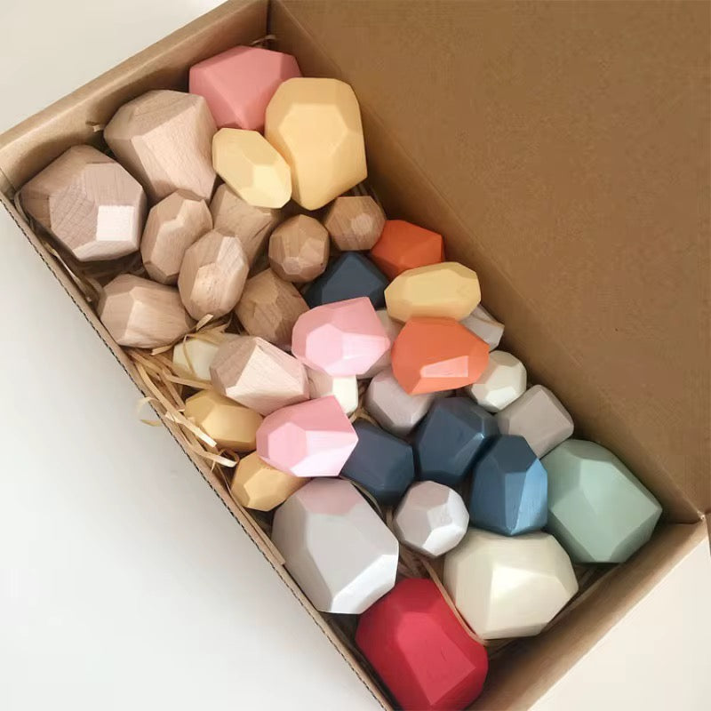 Wooden Balance Stones for Motor Skills Development (26pcs)