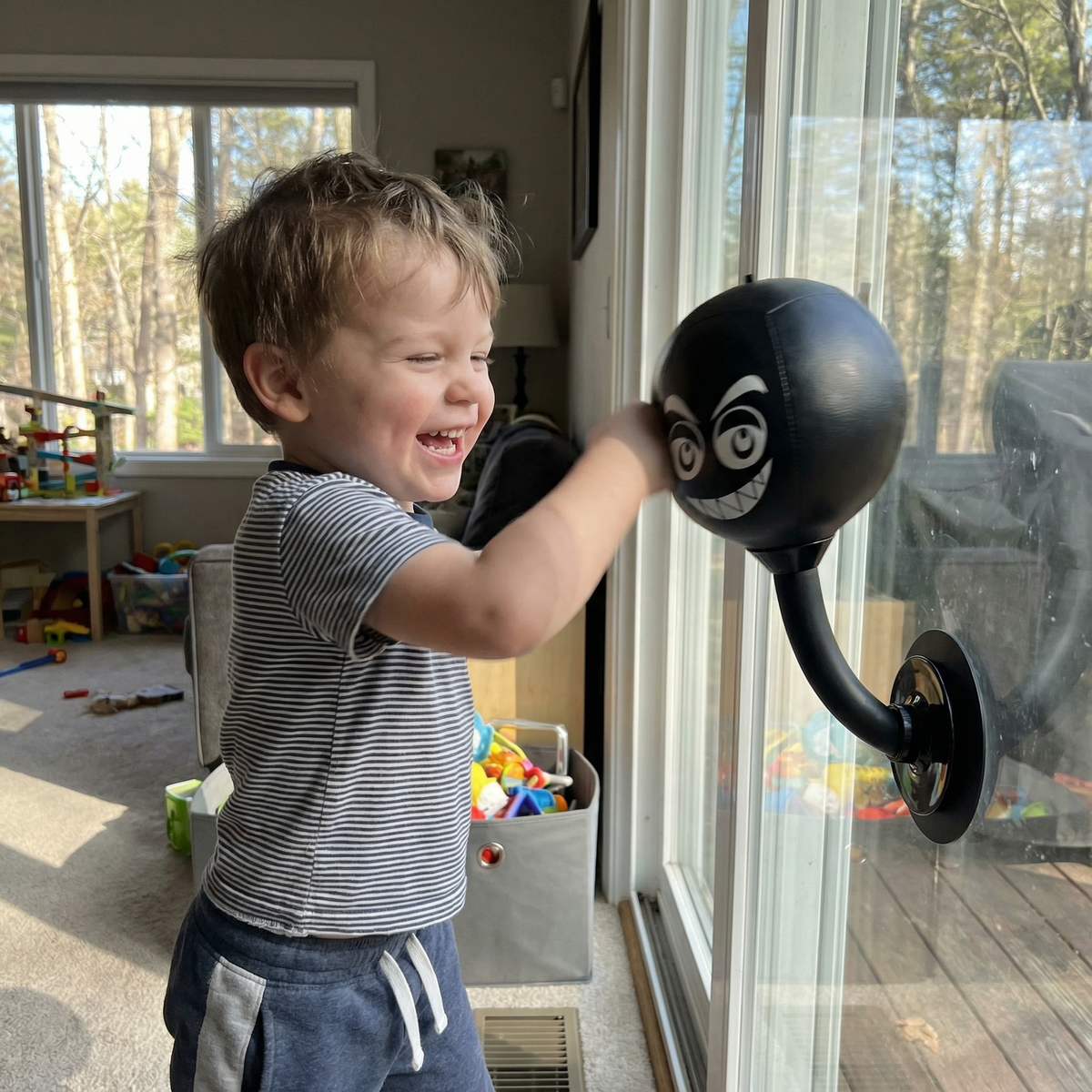 Punching Bag for Kids – Suction Cup Indoor Active Play Toy