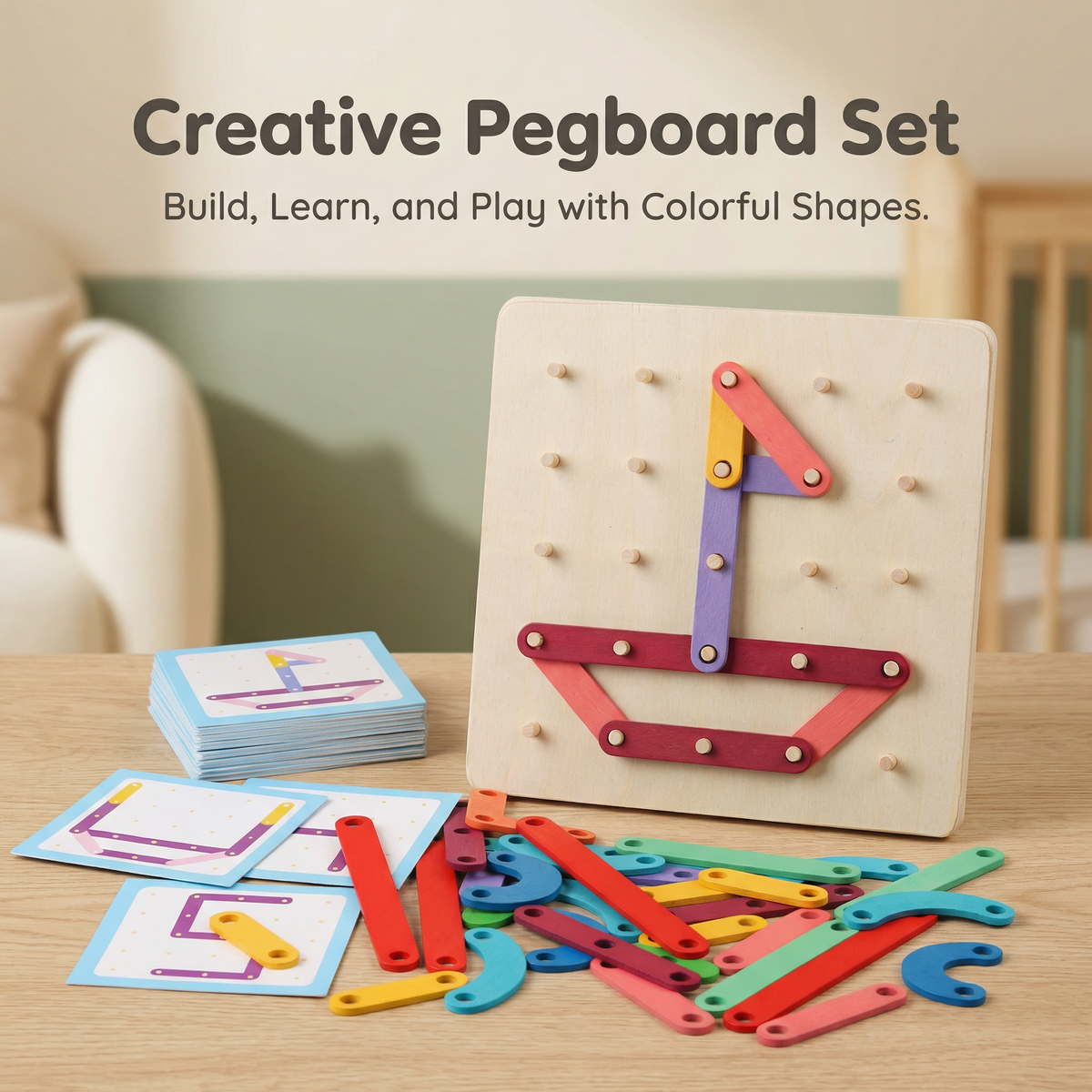 Montessori Peg Board Learning Puzzle