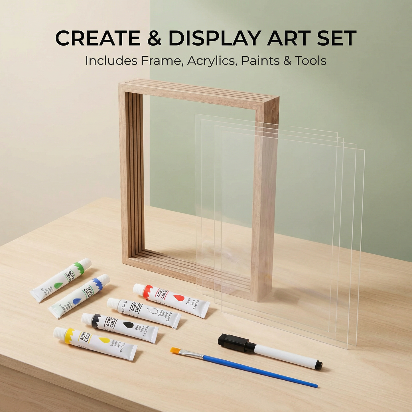 DIY Family Handprint Frame Memory Kit