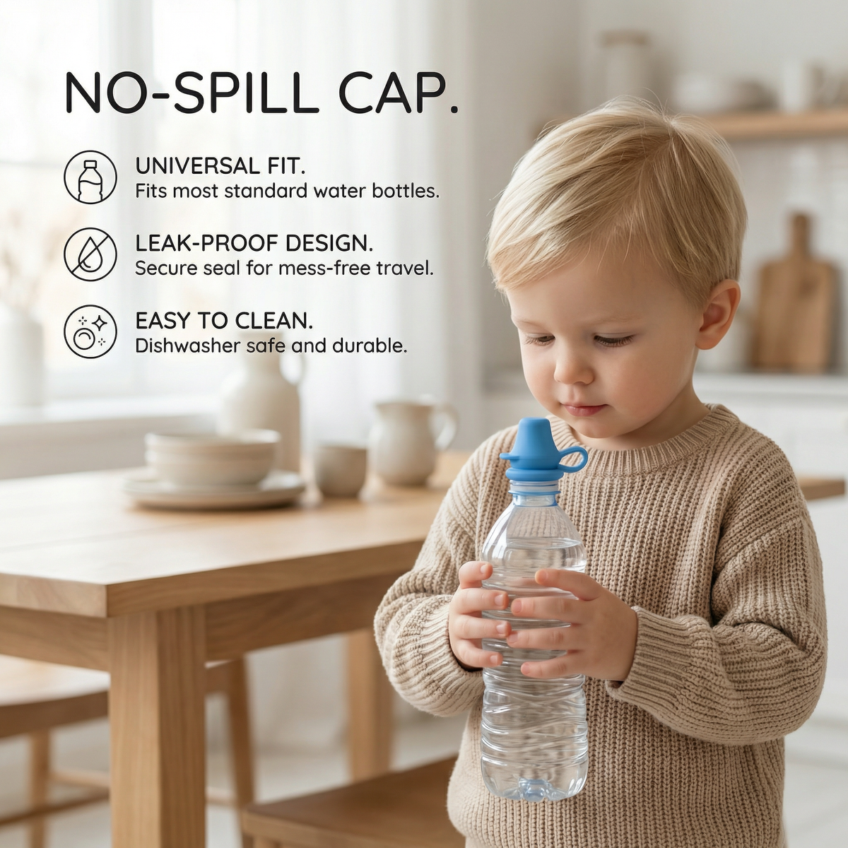 Silicone Spill Proof Bottle Tops for Kids (3 Pack)
