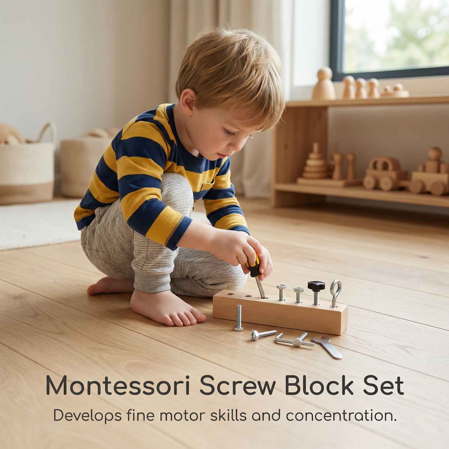 Screwdriver Activity Board for Kids