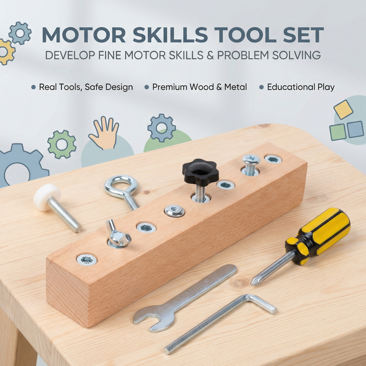 Screwdriver Activity Board for Kids