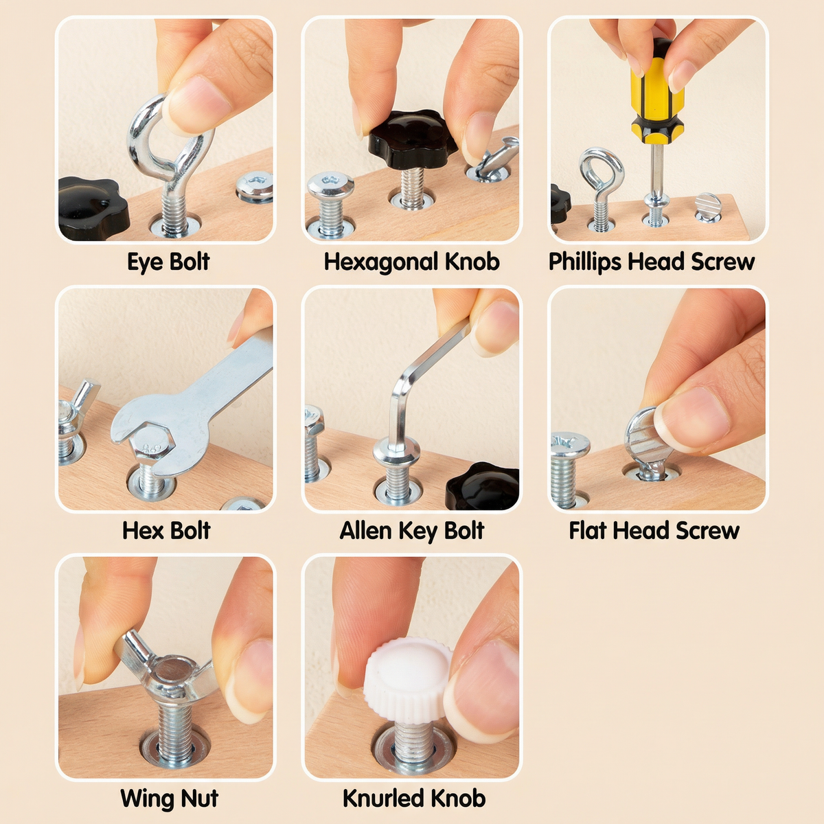 Screwdriver Activity Board for Kids