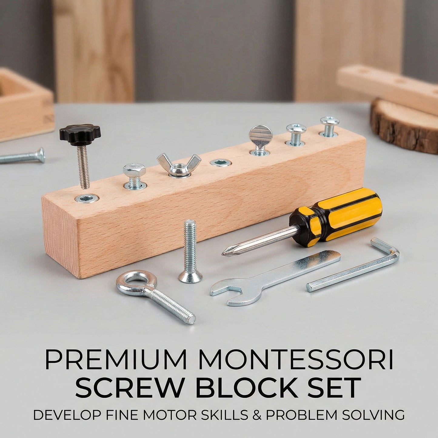 Screwdriver Activity Board for Kids