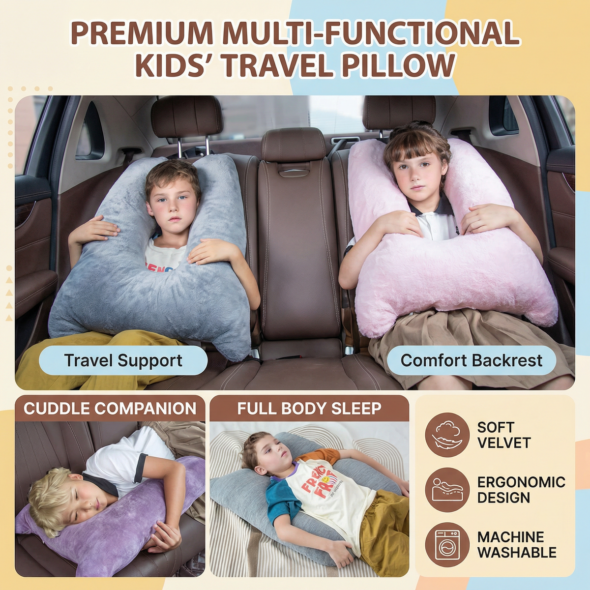 RoadNap™ Children’s Car Sleep Pillow