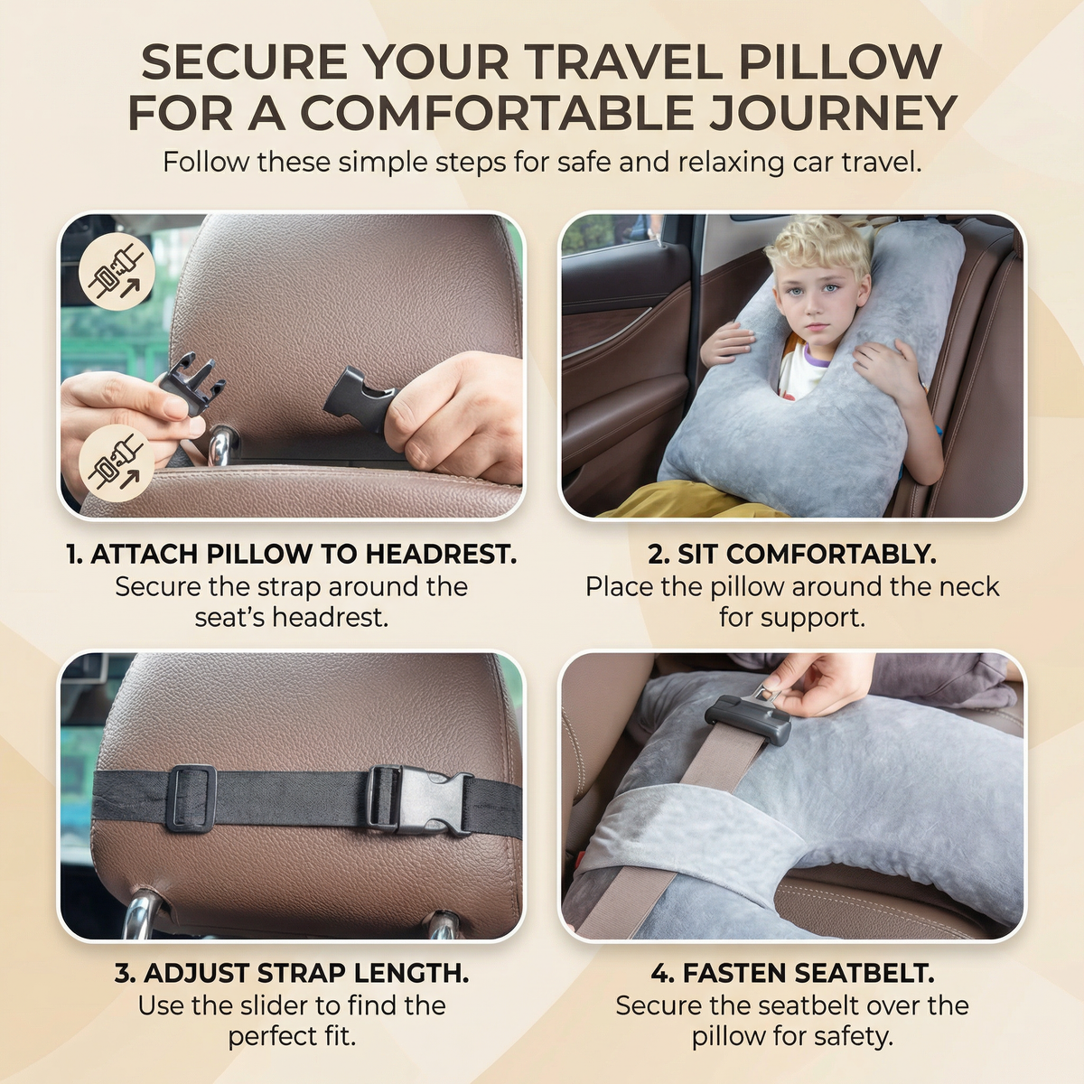 RoadNap™ Children’s Car Sleep Pillow