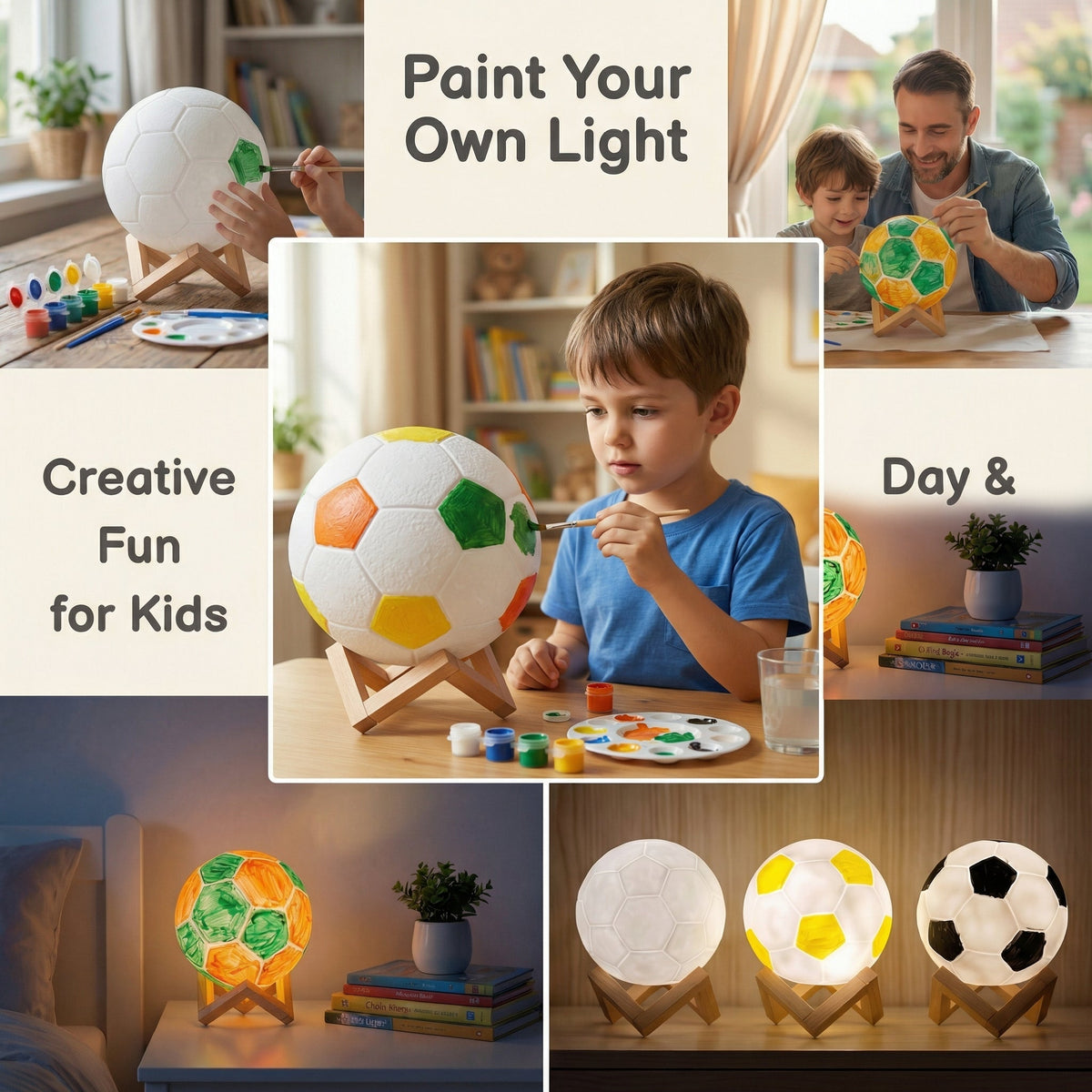Paint Your Own Football Lamp