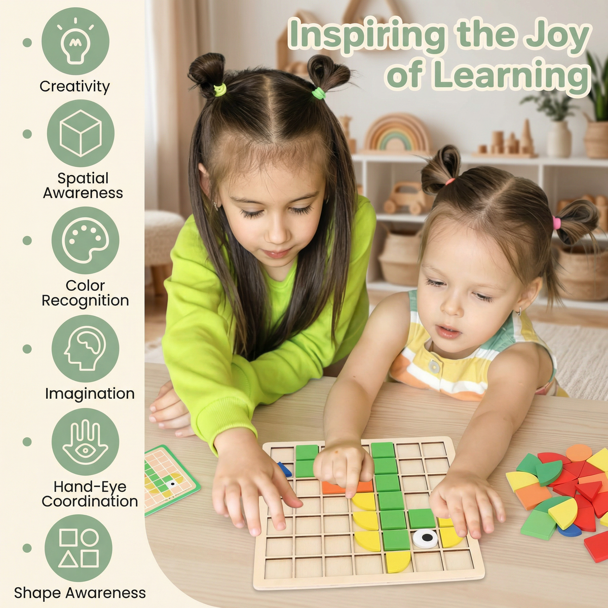 Montessori Mosaic Puzzle Board