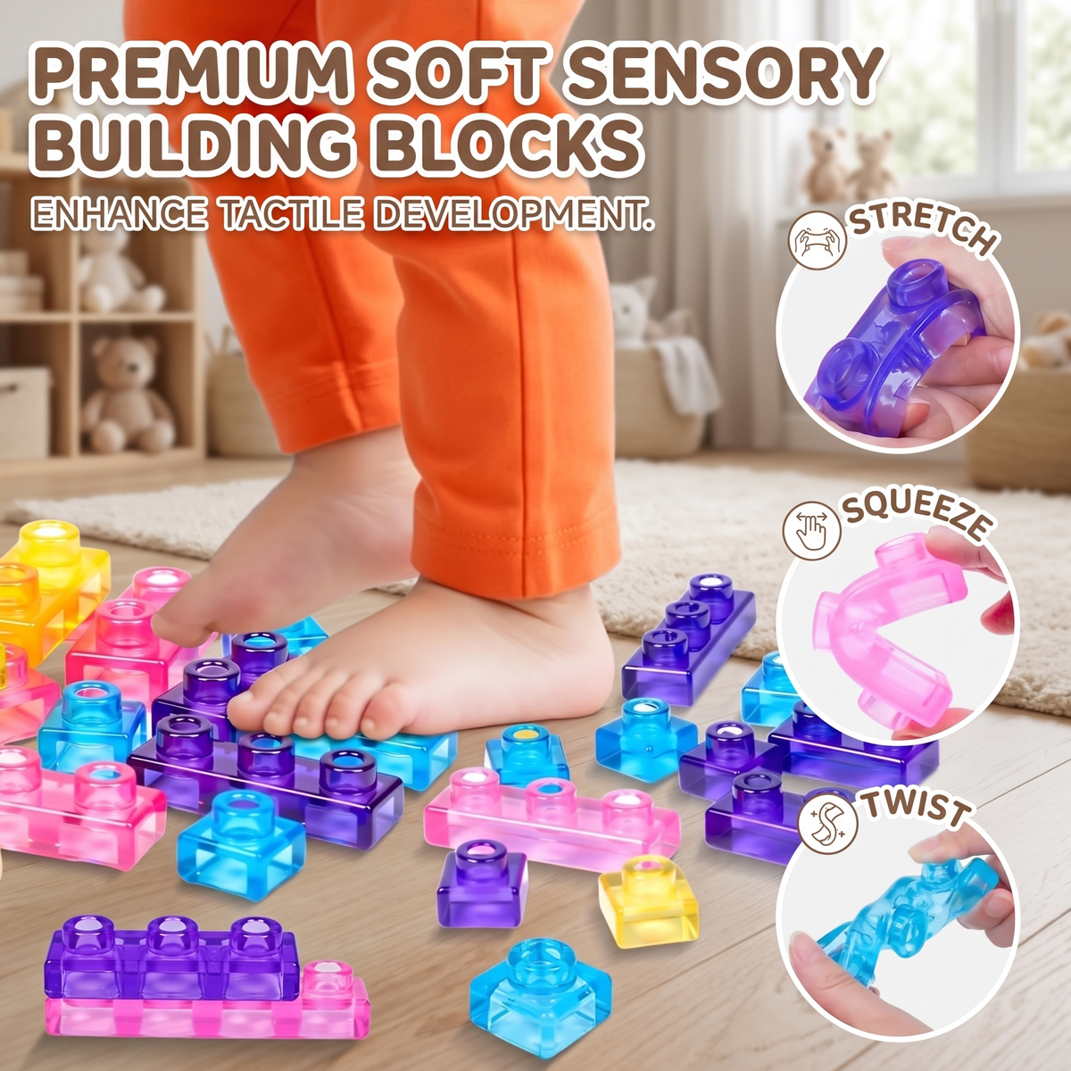Gummy Sensory Stacking Blocks
