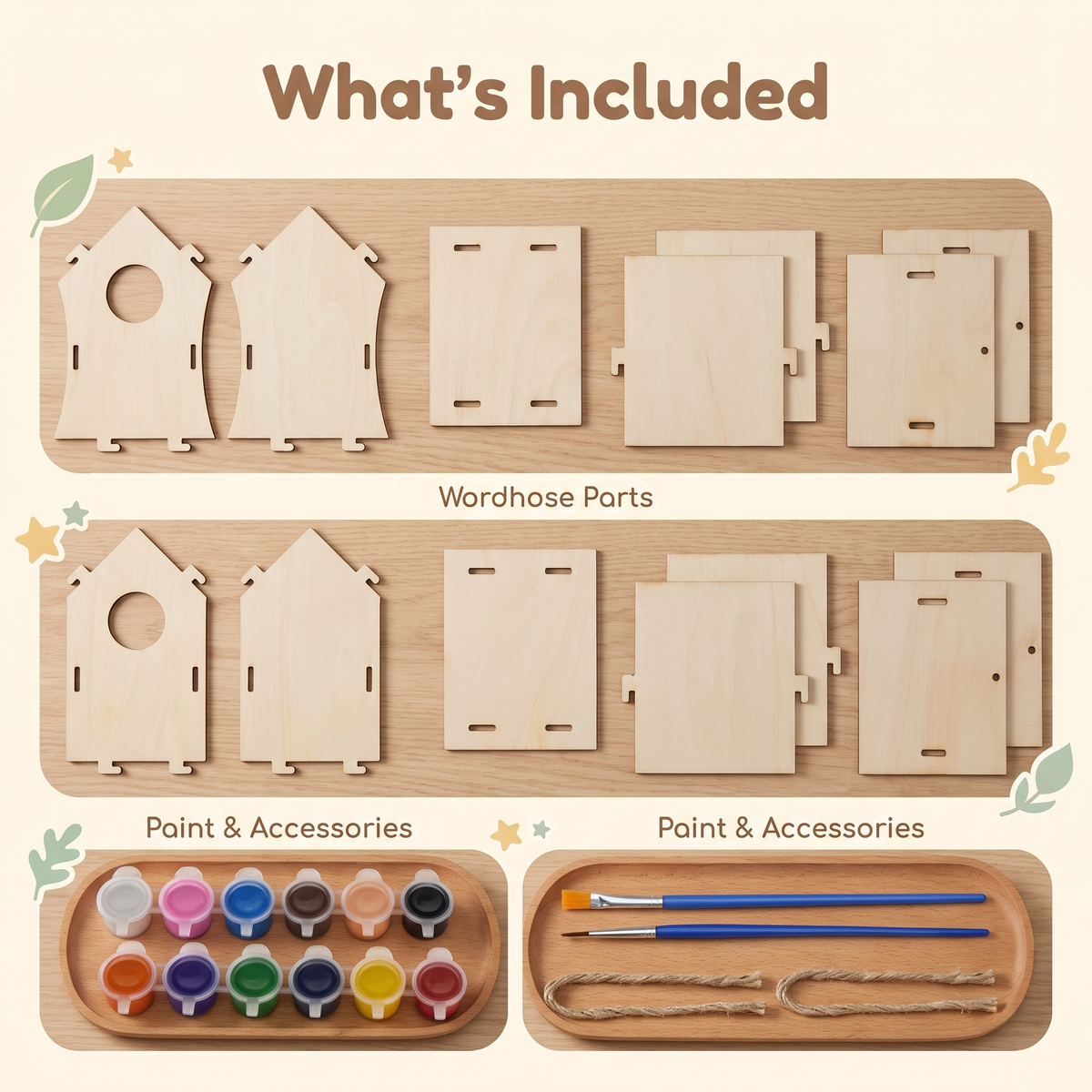DIY Wooden Birdhouse Painting Kit