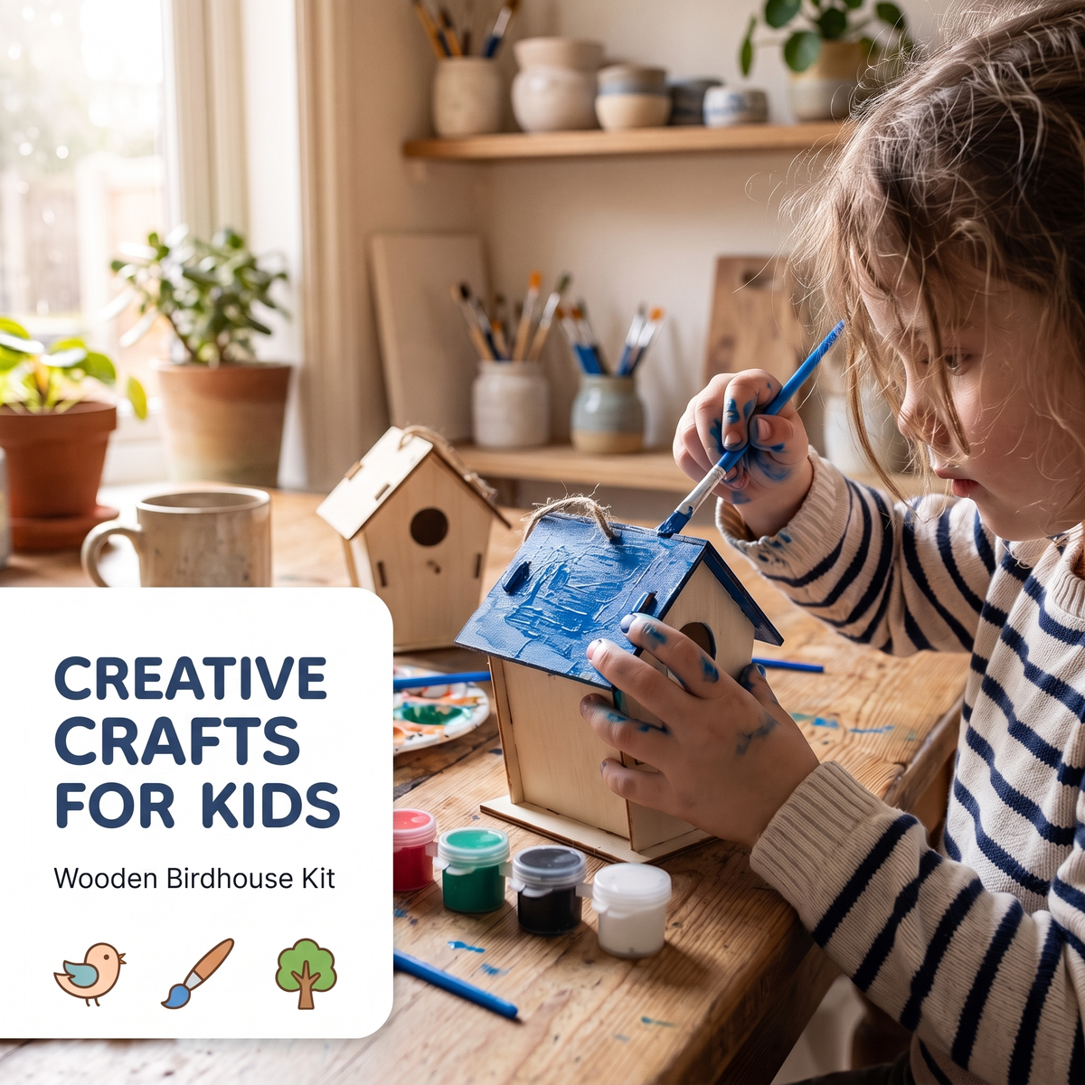 DIY Wooden Birdhouse Painting Kit