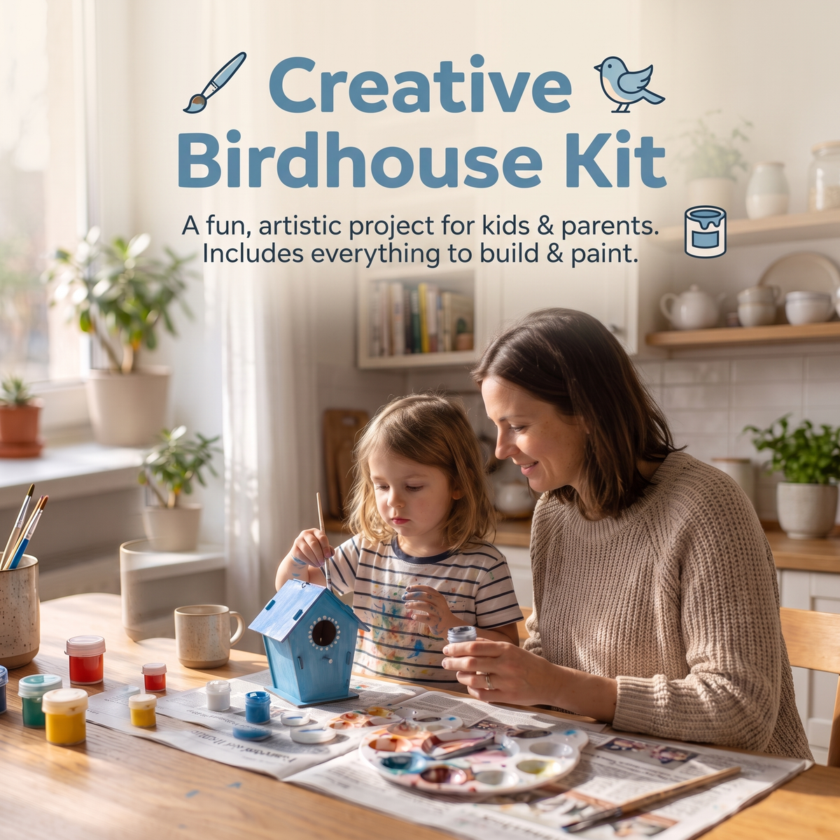 DIY Wooden Birdhouse Painting Kit