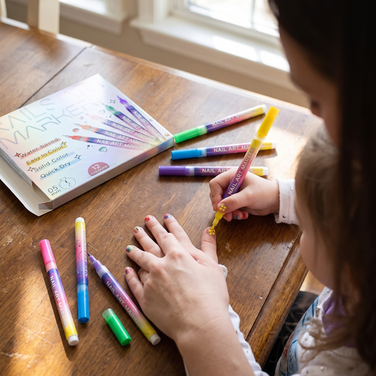 Kids Washable Nail Art Pen Set