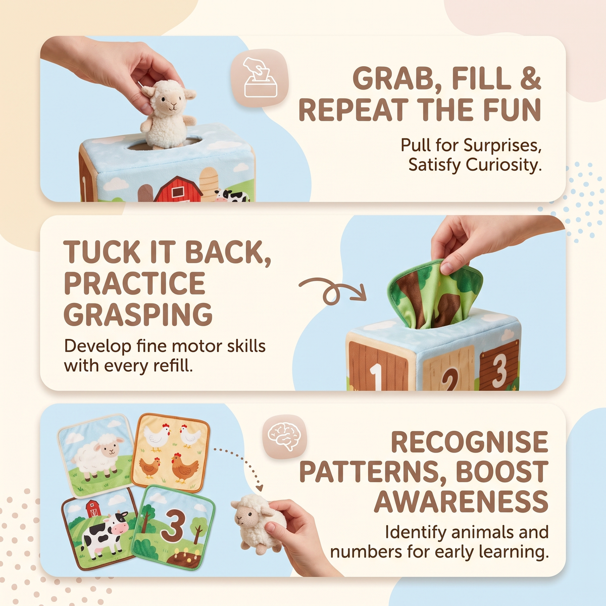 Farm Animal Sensory Tissue Box