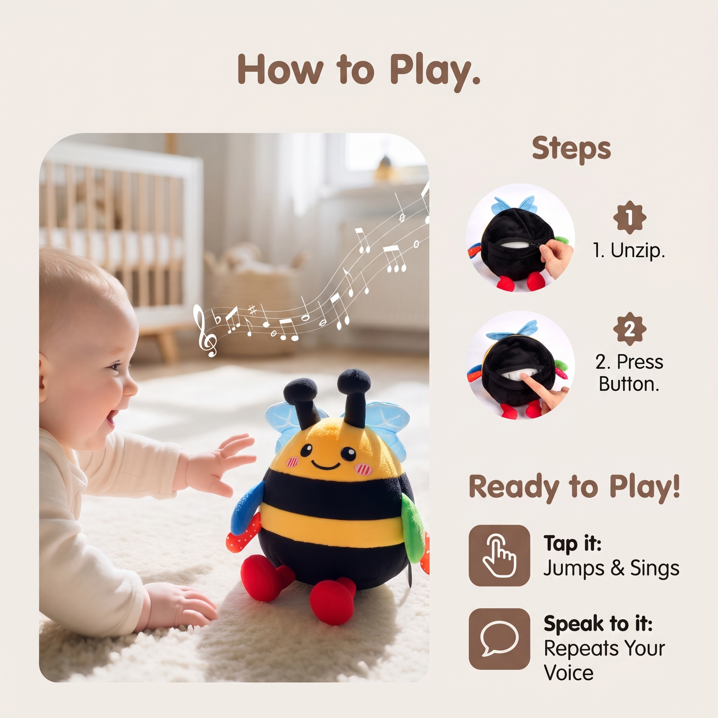 Musical Dancing Bee Toy