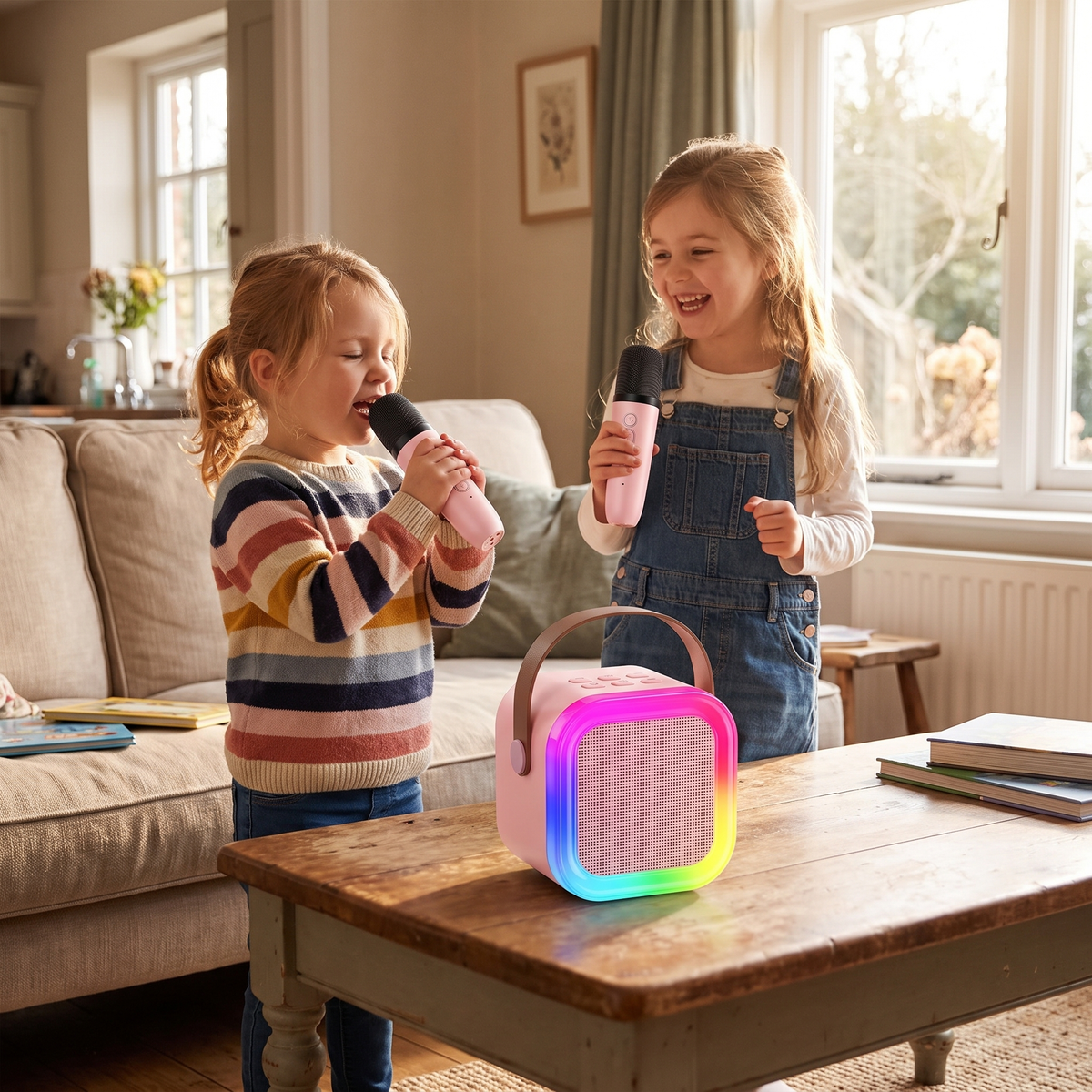 Kids Karaoke Machine with 2 Wireless Microphones