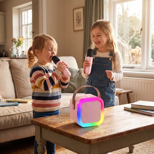 Kids Karaoke Machine with 2 Wireless Microphones